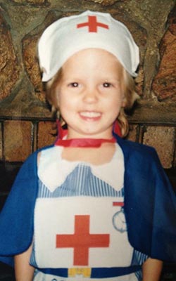 Michaela Olver as a child