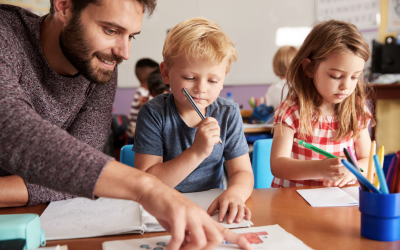 A primary teacher with two younger children